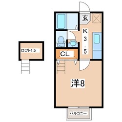 郡山駅 バス25分  自衛隊下車：停歩5分 2階の物件間取画像